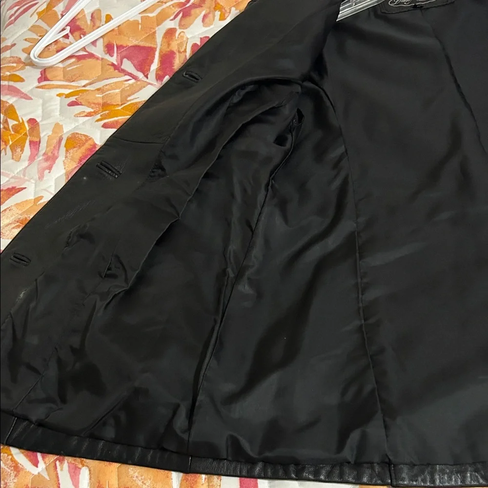 Black Leather Jacket Blazer by Luis Alvear Sz M - Picture 13 of 15